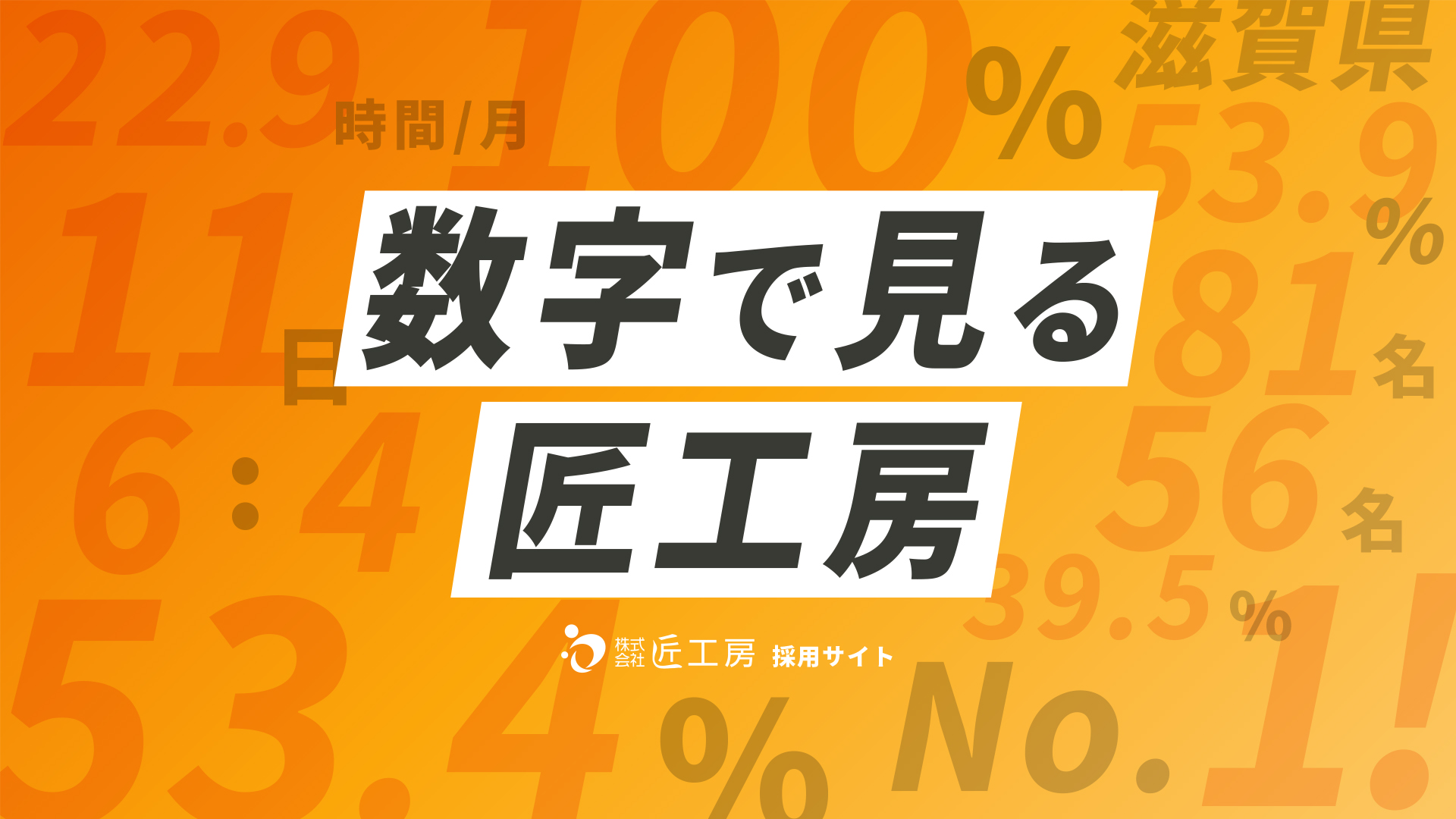 【たった5分で早わかり！】数字で見る匠工房